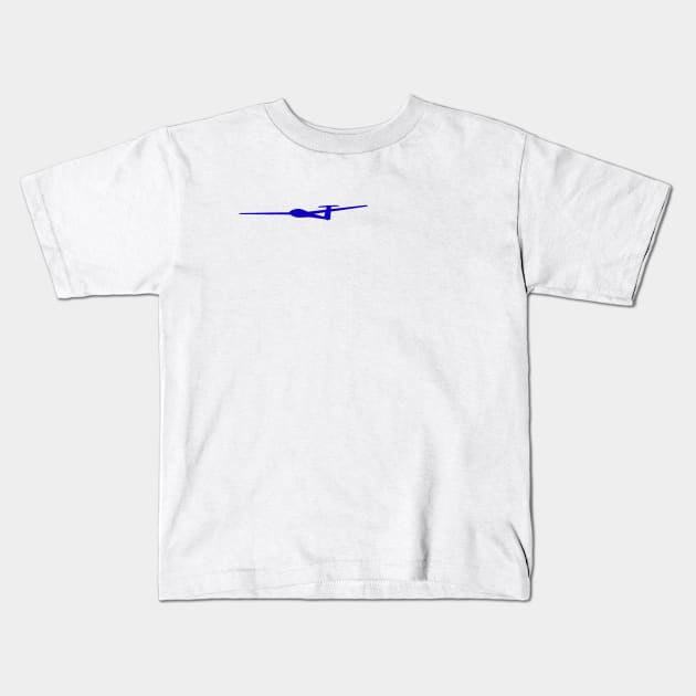 Blue Glider Kids T-Shirt by etihi111@gmail.com